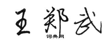 骆恒光王郑武行书个性签名怎么写