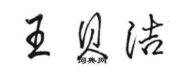 骆恒光王贝洁行书个性签名怎么写
