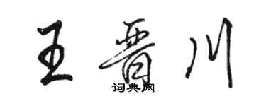 骆恒光王晋川行书个性签名怎么写