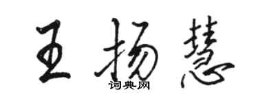 骆恒光王扬慧行书个性签名怎么写