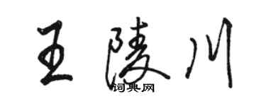 骆恒光王陵川行书个性签名怎么写