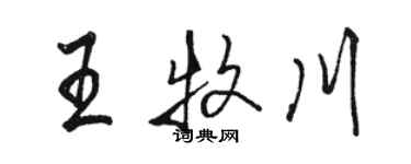 骆恒光王牧川行书个性签名怎么写