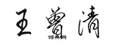 骆恒光王曾清行书个性签名怎么写