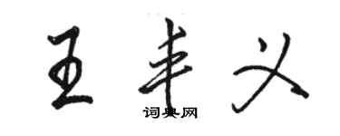 骆恒光王丰义行书个性签名怎么写