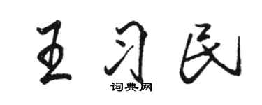 骆恒光王习民行书个性签名怎么写