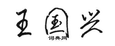 骆恒光王国兴行书个性签名怎么写