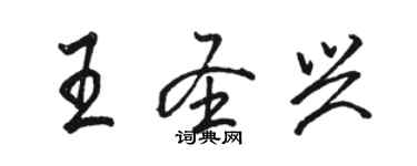 骆恒光王圣兴行书个性签名怎么写