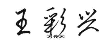 骆恒光王彩兴行书个性签名怎么写