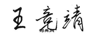 骆恒光王竞靖行书个性签名怎么写