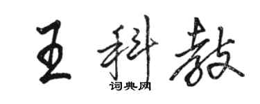 骆恒光王科教行书个性签名怎么写