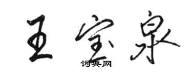 骆恒光王宝泉行书个性签名怎么写