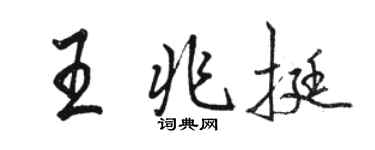 骆恒光王兆挺行书个性签名怎么写