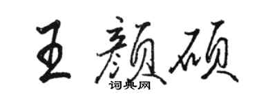 骆恒光王颜硕行书个性签名怎么写