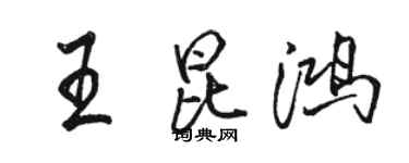 骆恒光王昆鸿行书个性签名怎么写