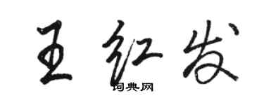骆恒光王红发行书个性签名怎么写