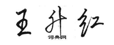 骆恒光王升红行书个性签名怎么写