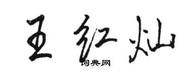 骆恒光王红灿行书个性签名怎么写