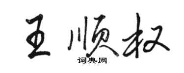 骆恒光王顺权行书个性签名怎么写