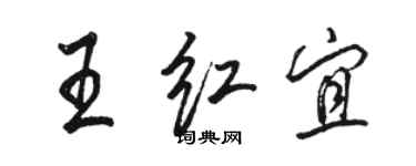骆恒光王红宜行书个性签名怎么写