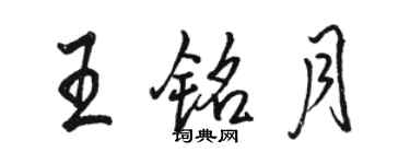 骆恒光王铭月行书个性签名怎么写