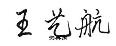 骆恒光王艺航行书个性签名怎么写