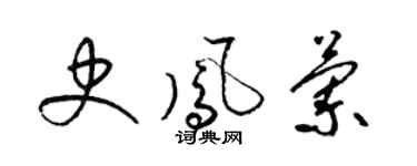 梁锦英史凤兰草书个性签名怎么写