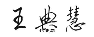 骆恒光王典慧行书个性签名怎么写