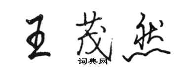 骆恒光王茂然行书个性签名怎么写