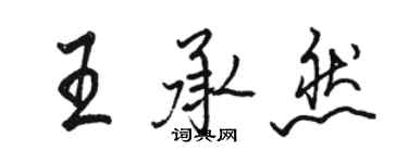 骆恒光王承然行书个性签名怎么写