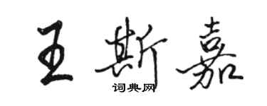 骆恒光王斯嘉行书个性签名怎么写