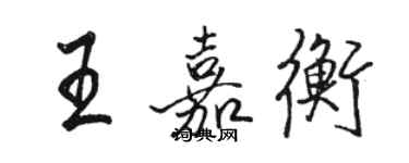 骆恒光王嘉衡行书个性签名怎么写