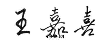 骆恒光王嘉喜行书个性签名怎么写