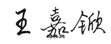 骆恒光王嘉锨行书个性签名怎么写