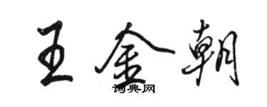 骆恒光王金朝行书个性签名怎么写