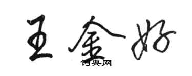 骆恒光王金好行书个性签名怎么写