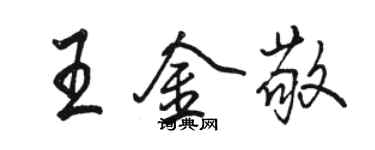 骆恒光王金敬行书个性签名怎么写