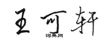 骆恒光王可轩行书个性签名怎么写