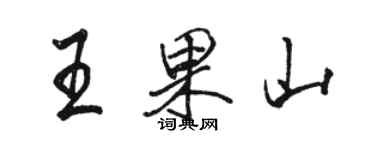 骆恒光王果山行书个性签名怎么写