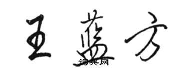 骆恒光王蓝方行书个性签名怎么写