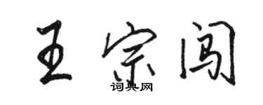 骆恒光王宗闯行书个性签名怎么写