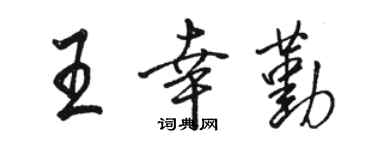 骆恒光王幸勤行书个性签名怎么写