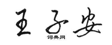 骆恒光王子安行书个性签名怎么写