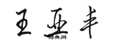 骆恒光王亚丰行书个性签名怎么写