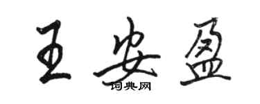 骆恒光王安盈行书个性签名怎么写