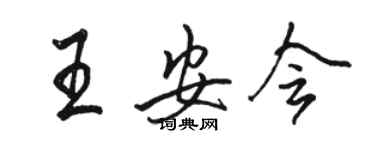 骆恒光王安会行书个性签名怎么写