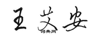 骆恒光王艾安行书个性签名怎么写