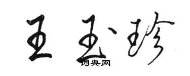 骆恒光王玉珍行书个性签名怎么写