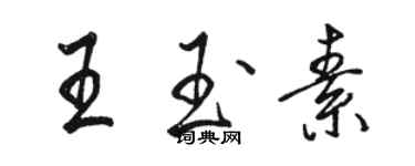 骆恒光王玉素行书个性签名怎么写