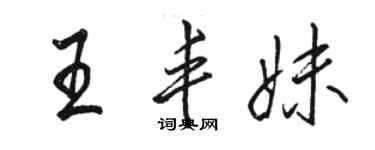 骆恒光王丰妹行书个性签名怎么写