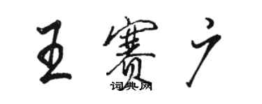 骆恒光王赛广行书个性签名怎么写
